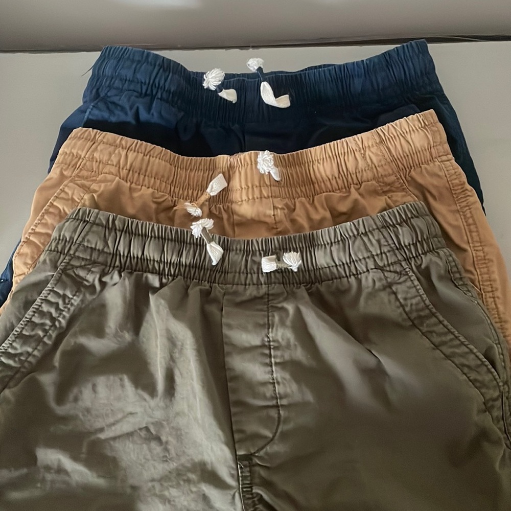 Bundle Boys Pull-on Shorts 3 pairs: olive, khaki, & navy